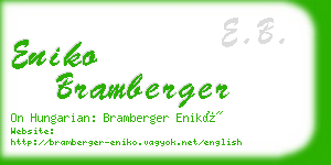 eniko bramberger business card